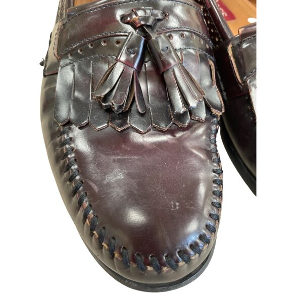 Bass Mens Brown Leather Tassel Slip-On Loafers Size 9EE SKU 8423 - Picture 12 of 15